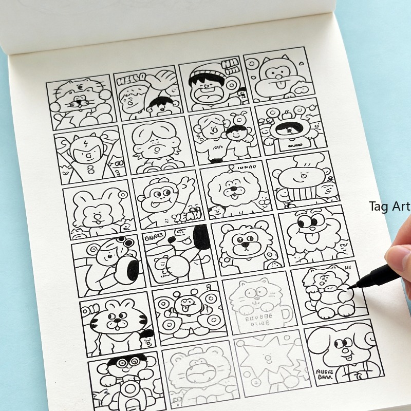 Food And Snacks Coloring Book Bold And Easy - Endişe Giderici El Çizimleri Kitabı, Çizim