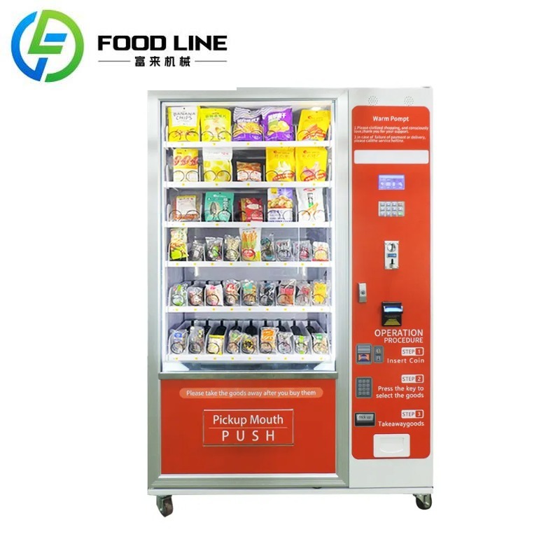 Food Snacks Vending Machine - Özelleştirilmiş Fabrika Özel Atıştırmalıklar ve İçecekler