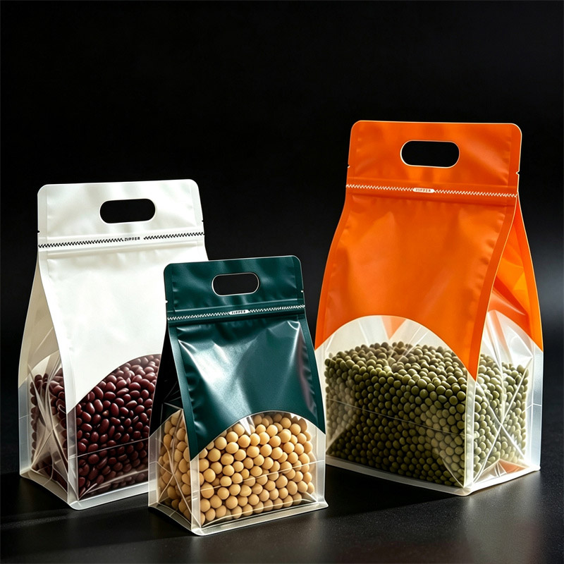 Logo Food Snack - 50 Adet Şeffaf El Tipi Kilitli