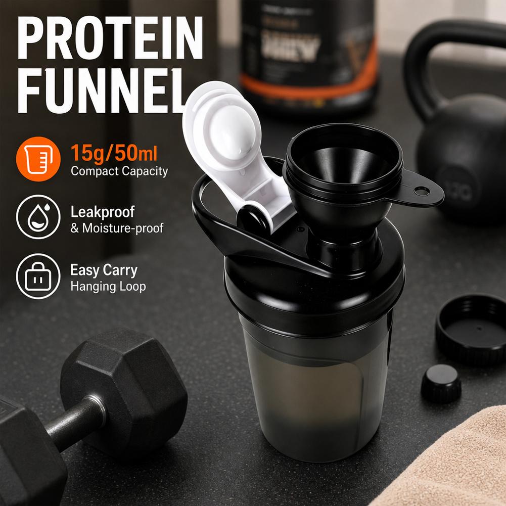 Protein Bar Box - PP Plastik Protein Tozu Huni Şeklinde