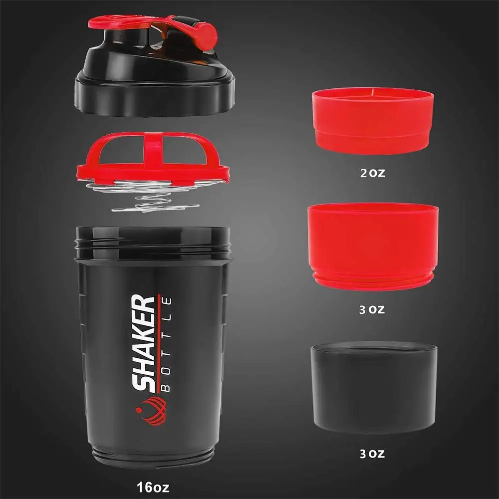 Protein Bar Box - Tel karıştırma topu ile toz saklama