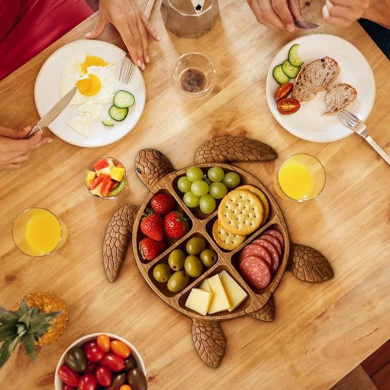 Food Snacks Items - Ahşap Ahtapot Servis Tabağı, Çok Amaçlı