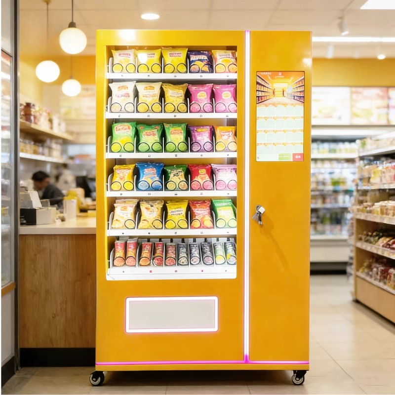 Food Snacks Vending Machine - Otomatik Atıştırmalık Otomatı Ticari İçecek Dağıtıcısı