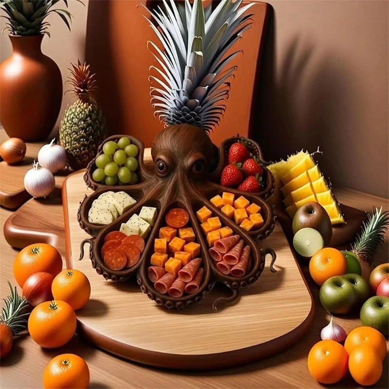 Ahşap Ahtapot Servis Tabağı, Ç - Food Snacks Items incelemesi ve fiyatı