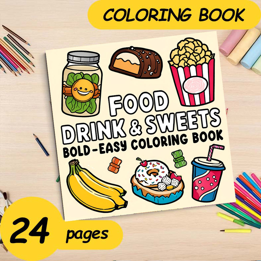YEMEK İÇECEK VE TATLI BOLD-EAS - Food And Snacks Coloring Book Bold And Easy incelemesi ve fiyatı