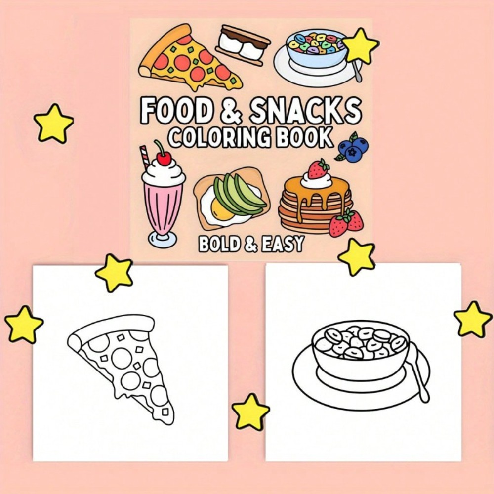 Yiyecek ve Atıştırmalıklar Boy - Food And Snacks Coloring Book Bold And Easy incelemesi ve fiyatı